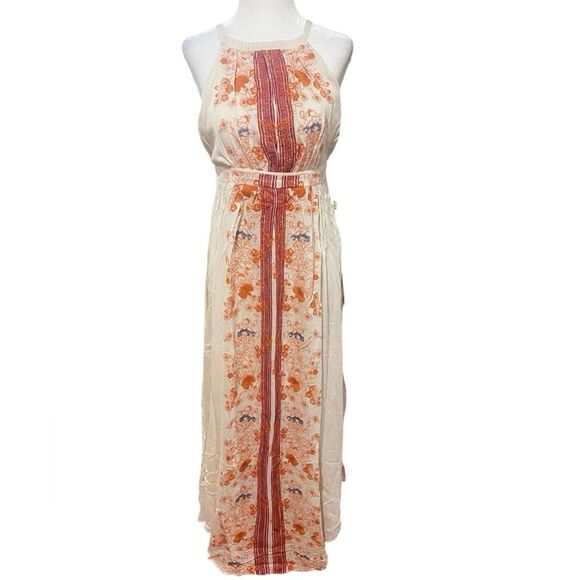 NWT Sun and Shadow women's maxi‎ dress with opened back size medium with flowers - Picture 1 of 8